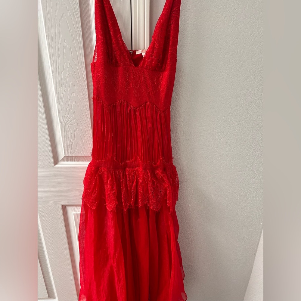 Dream About Me Red Lace Maxi Dress